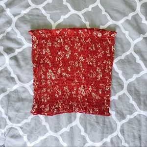 Smocked Floral Tube Top